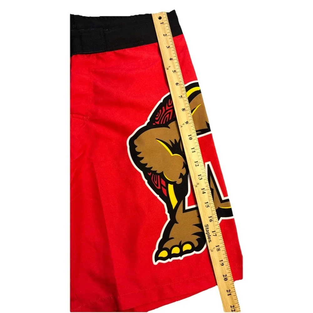 Route One Apparel Men's Red Maryland Terps Board Shorts Size 32